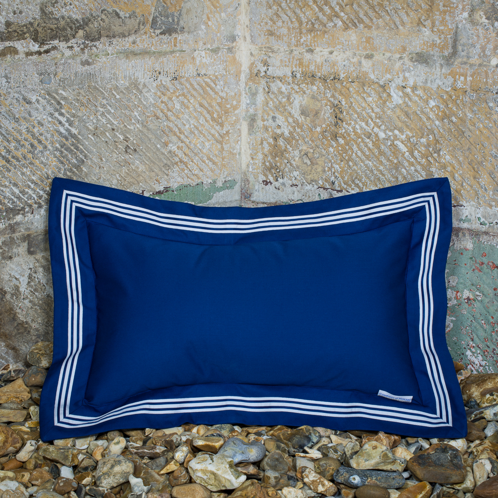 navy oblong cushion